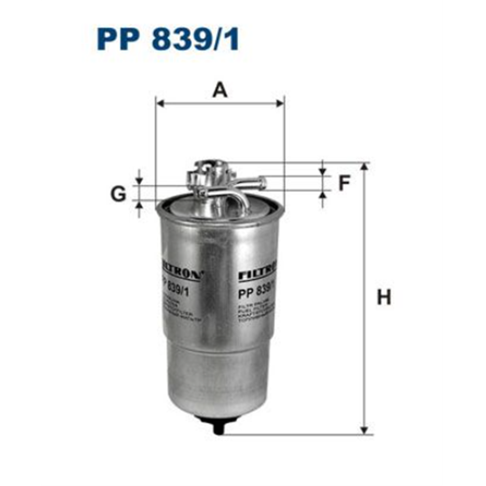 Filter goriva A3/4 G4 Octavia 1.9TDI / Filtron PP839/1