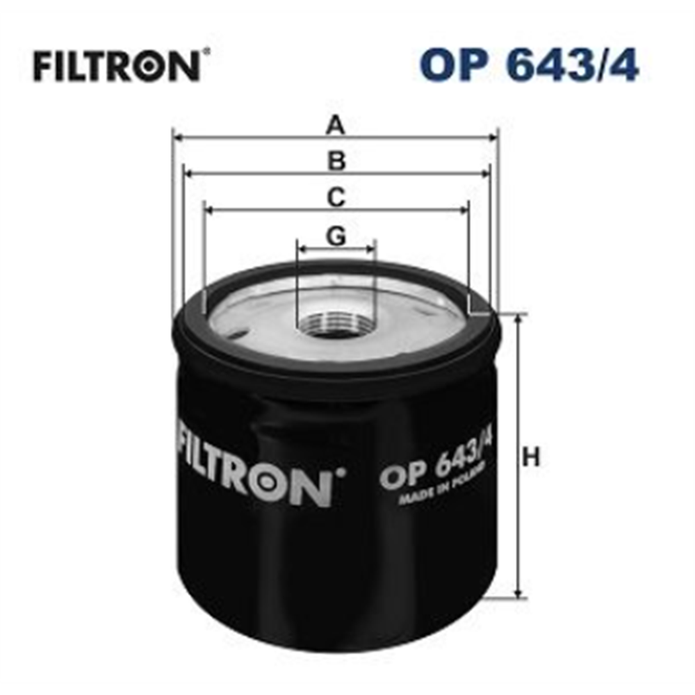 Filter ulja Megan Clio Sandero / Filtron OP643/4