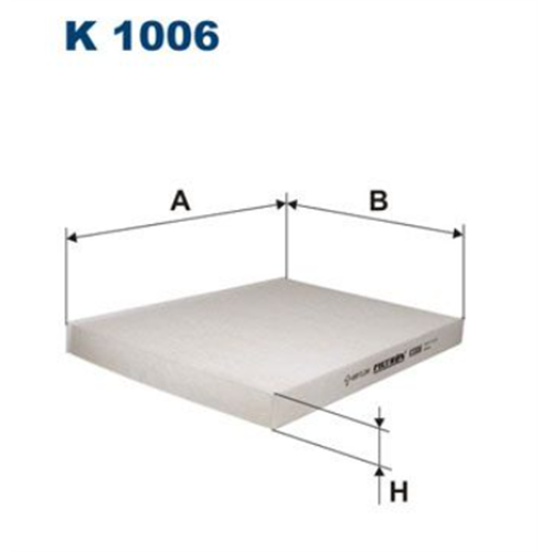 Filter kabine Audi A3/G3/4 Passat / Filtron K1006