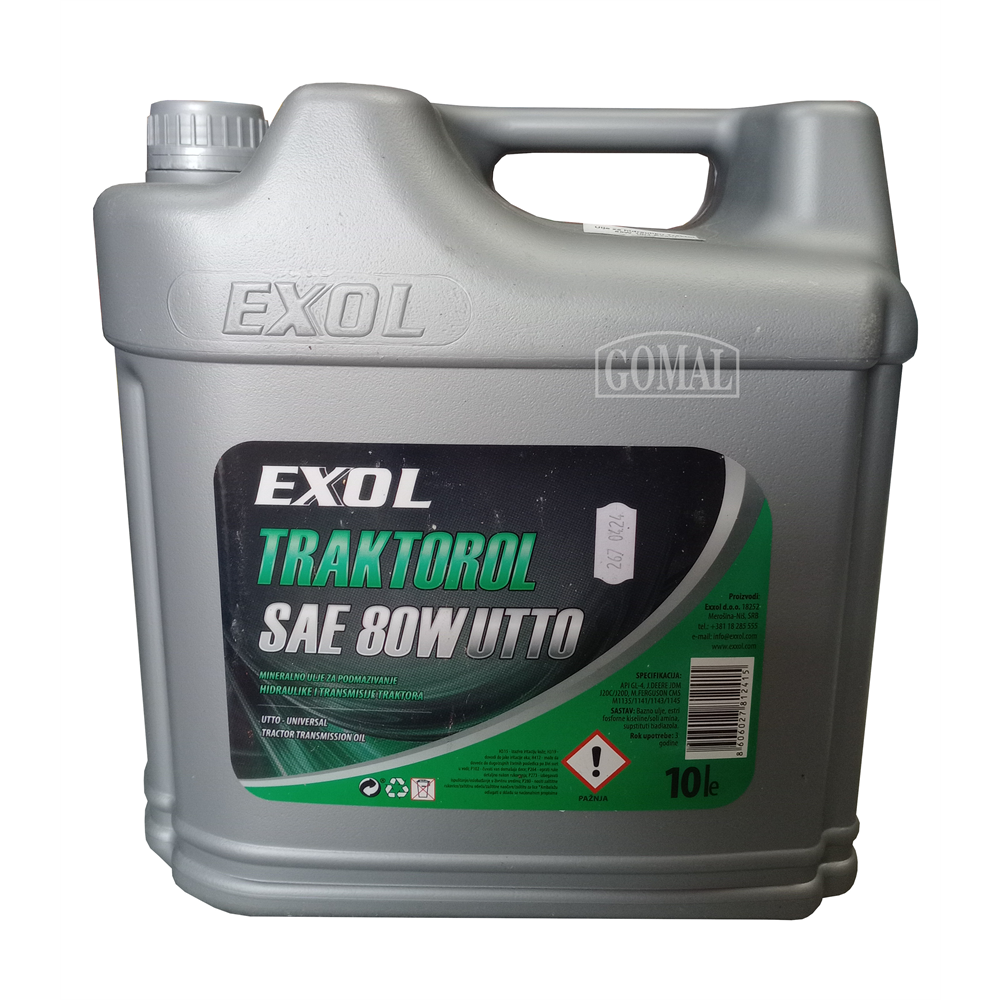 Ulje za hidrauliku Exol 80W Traktol 10L