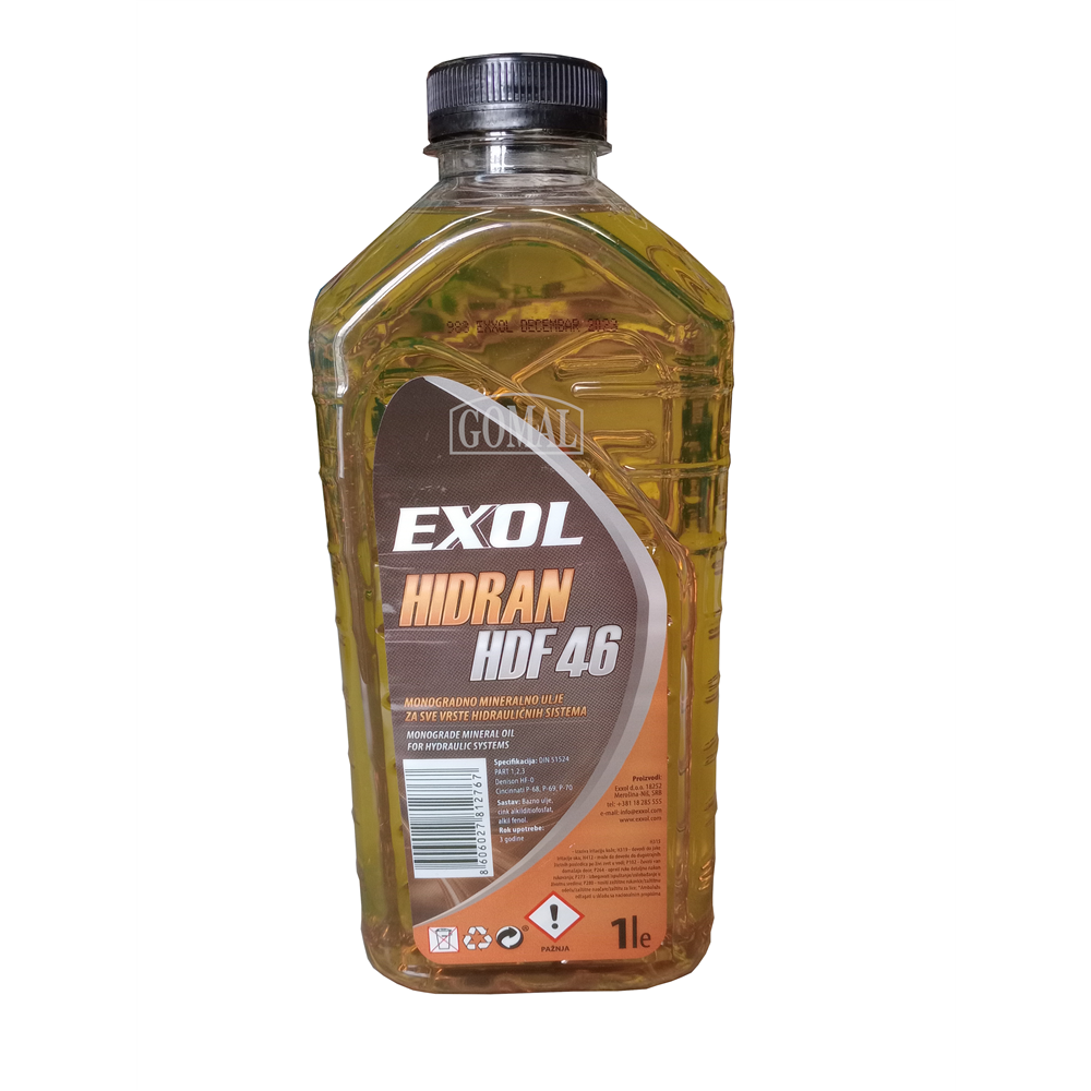 Ulje za hidrauliku Exol HD46 PET 1L