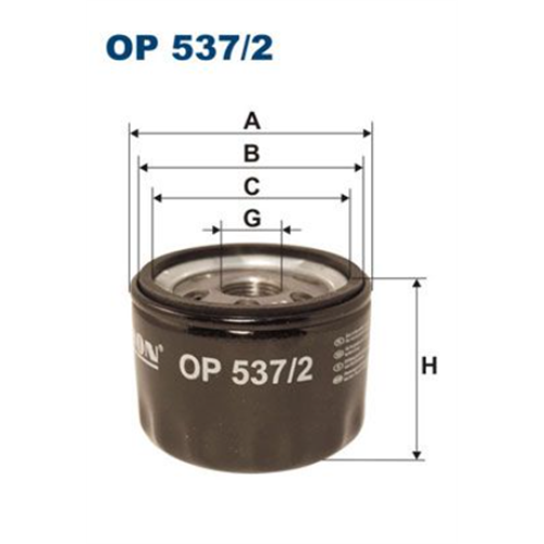 Filter ulja Punto 1.9 JTD,1.9 D kraci / Filtron OP537/2