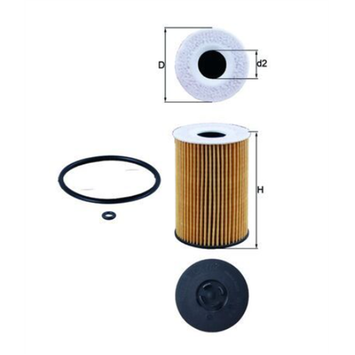 Filter ulja Golf 7 Passat 1.6/2.0TDI / Mahle OX787D