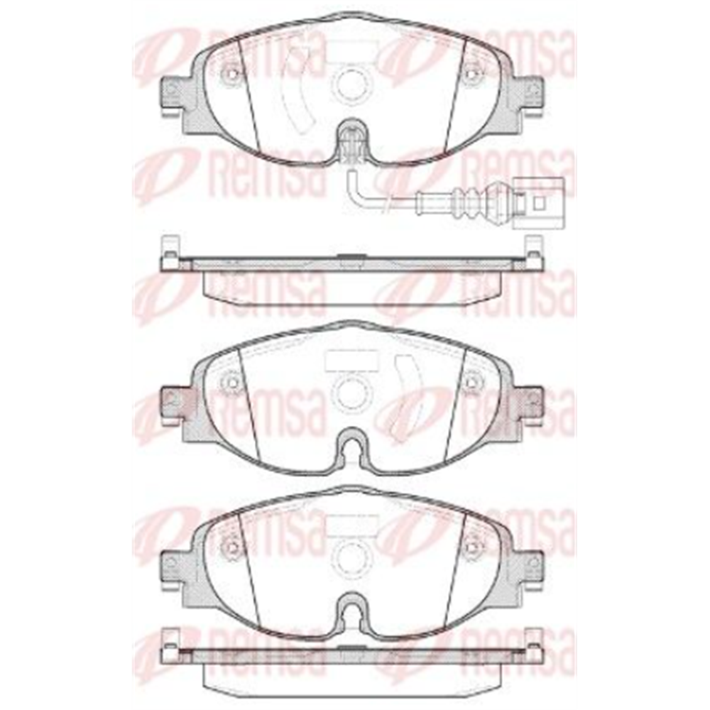Pločice prednje Golf 7 Passat A3 12- / Remsa 1515.01