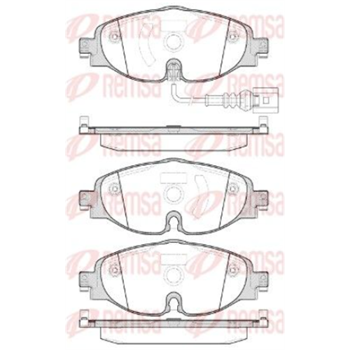 Pločice prednje Golf 7 Passat A3 12- / Remsa 1515.01