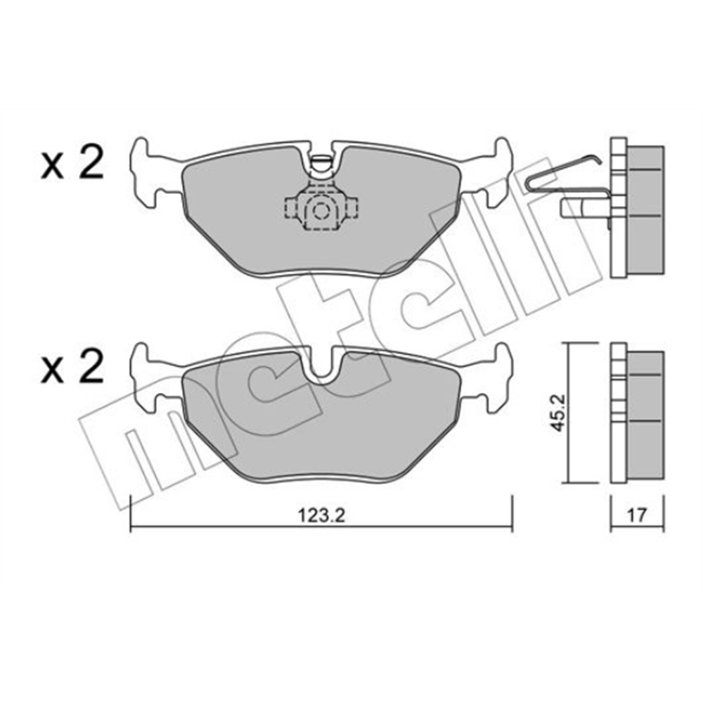 Pločice zadnje BMW 3,Rover 75 / Metelli 22-0261-0