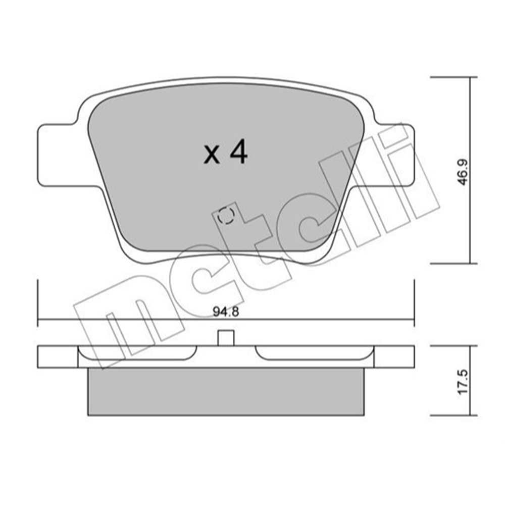 Pločice zadnje 307/C4 bosch sistem / Metelli 22-0639-0