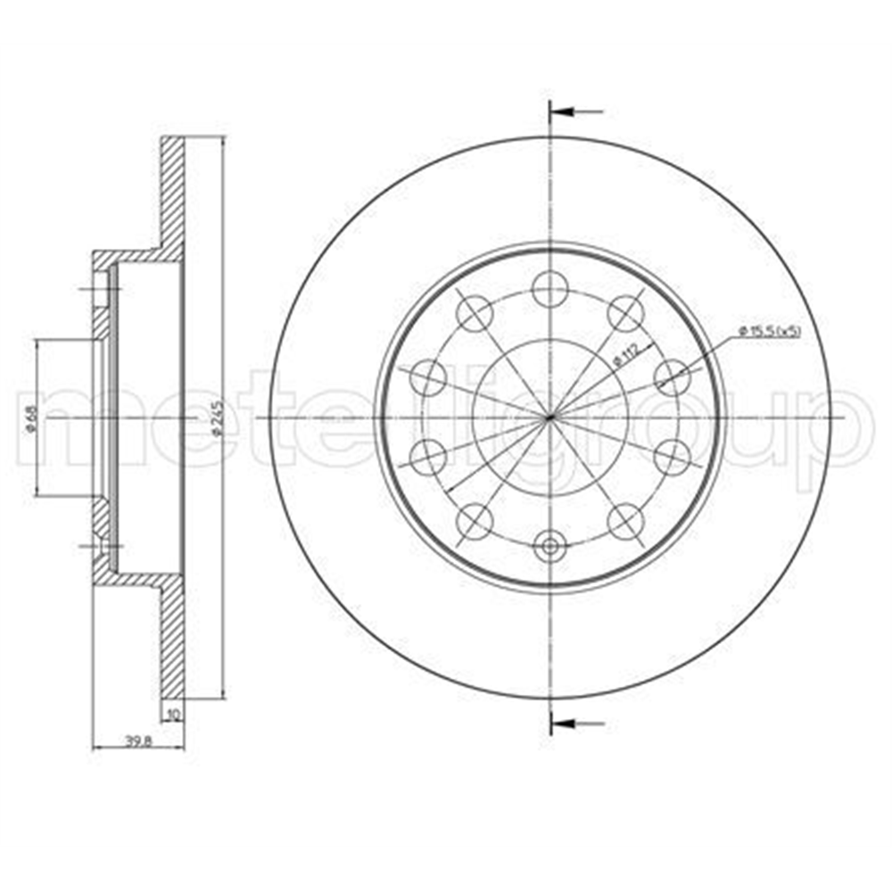 Disk točka zadnji A4 02- / Metelli 23-0748C