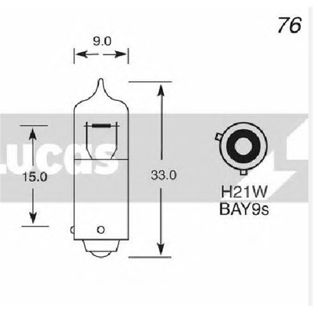 Sijalica 12V H21/21W Lucas