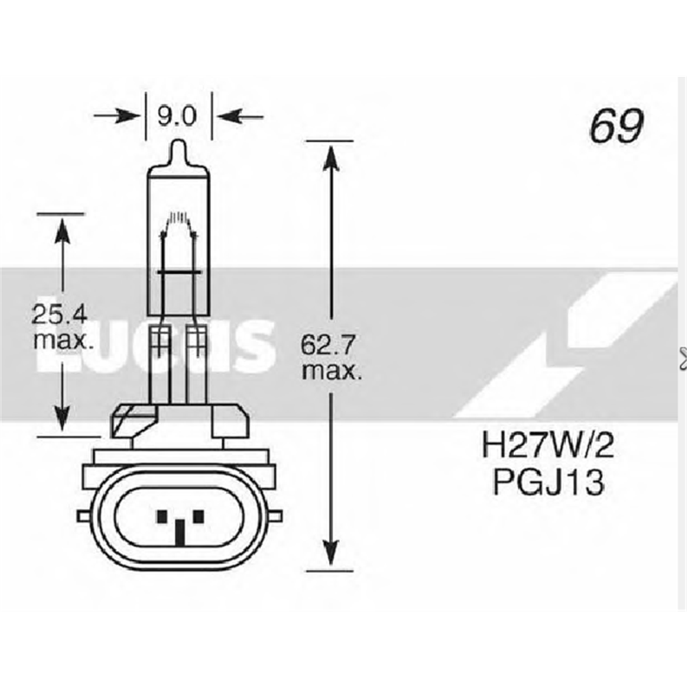 Sijalica 12V H27 27W Lucas