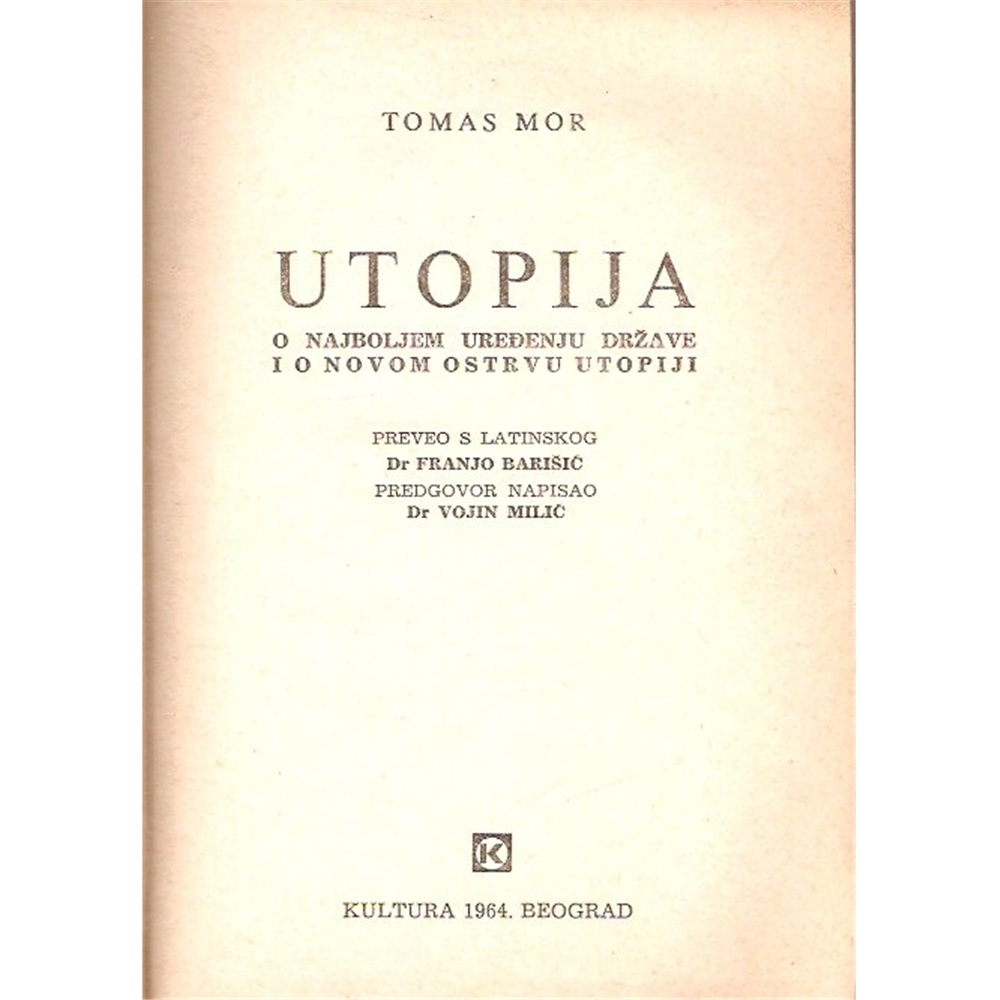 Utopija, Tomas Mor