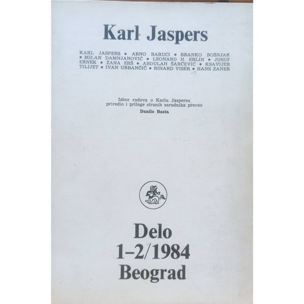 Karl Jaspers - Delo 1/2