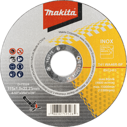 Rezna ploča za Inox 115x1 Makita D-75524