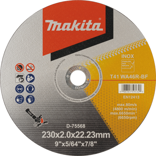 Rezna ploča za INOX Makita 230x2 D-75568