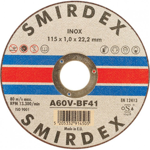 Rezna ploča za Inox Smirdex 914 -115x1,0mm
