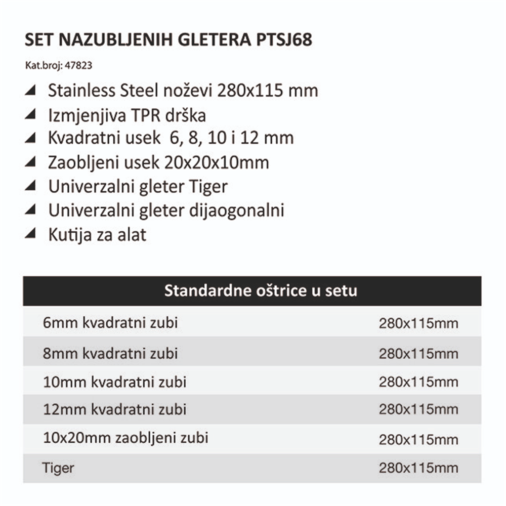 Set gleterica, 8 kom – BIHUI PTSJG8