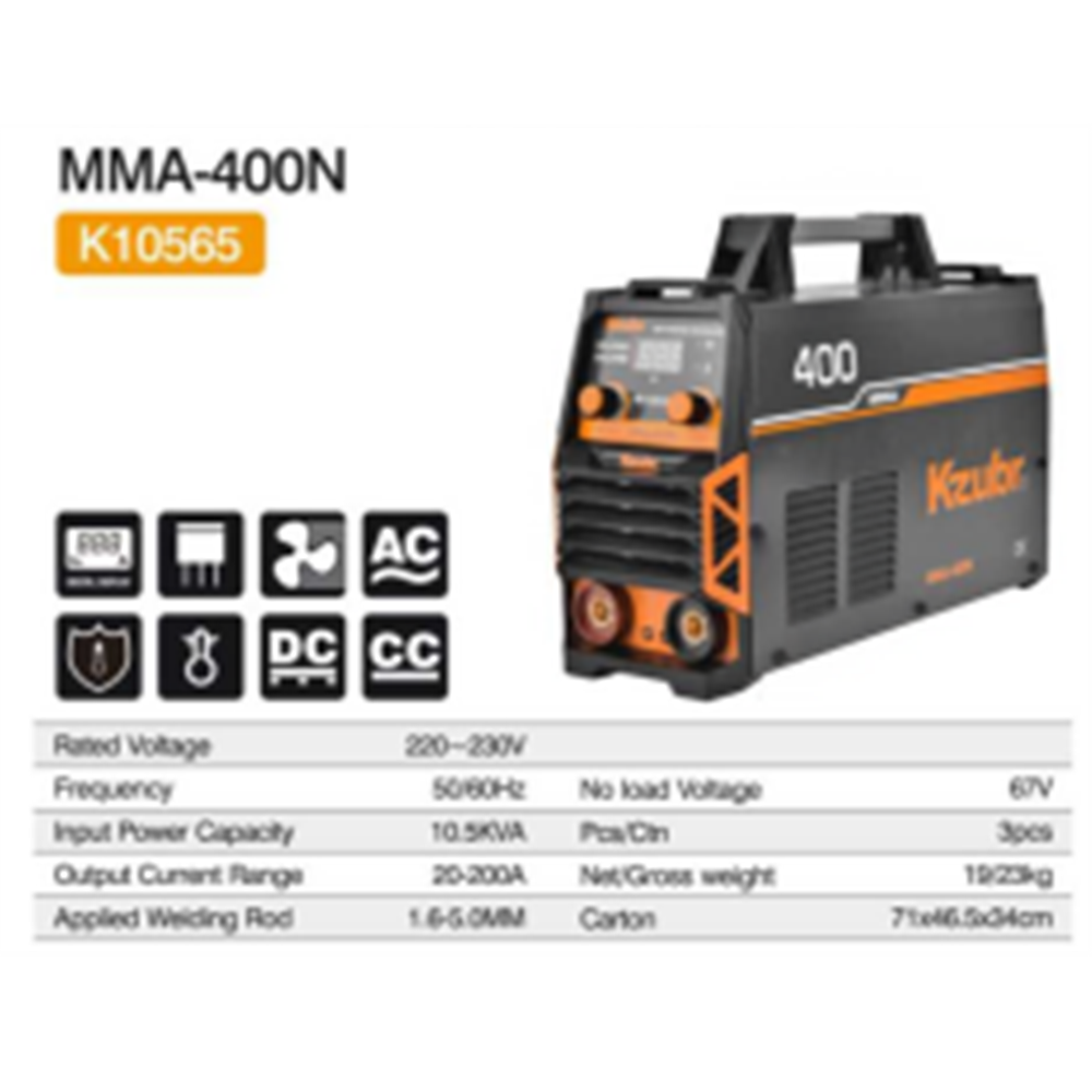 KZUBR aparat za zavarivanje TIG/MMA-400N