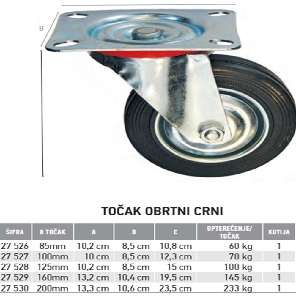 FF TOCAK OBRTNI 100mm CRNI F27527