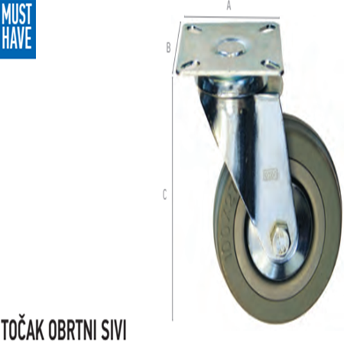 FF TOCAK OBRTNI 100mm SIVI F27549