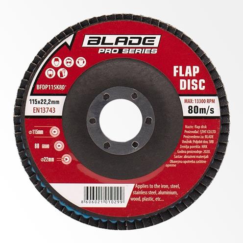 Flap disk (lamelni) fi-115mm K120 Premium - BLADE BFDS