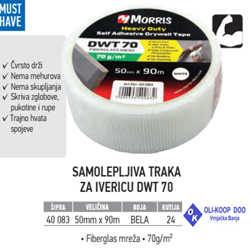 MORIS BANDAZ TRAKA DWT 90m M40083