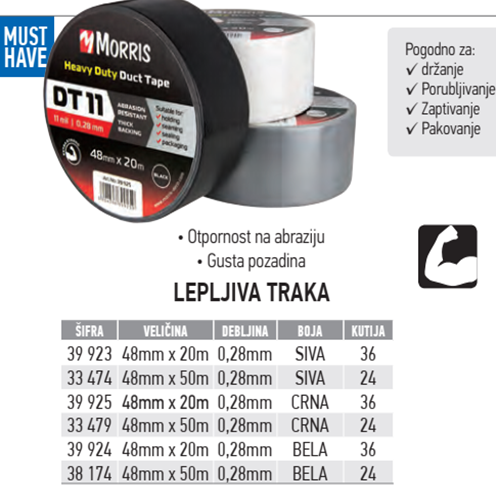 MORIS TRAKA DUCT 48mmx20m BELA M39924