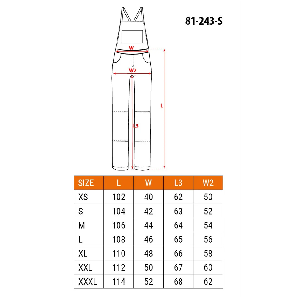 NEO TOOLS – Radne pantalone sa tregerima (81-243)