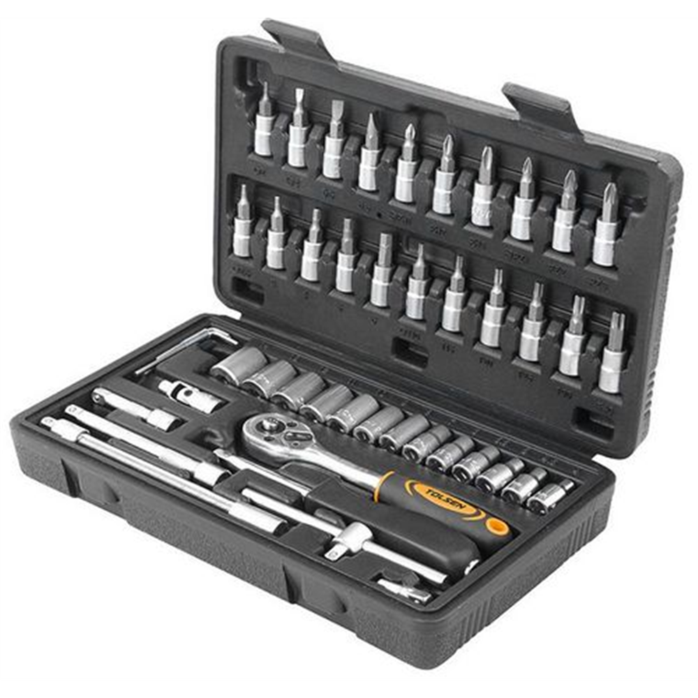 Tolsen SET NASADNIH KLJUČEVA 46-DELNI 1/4" 15138