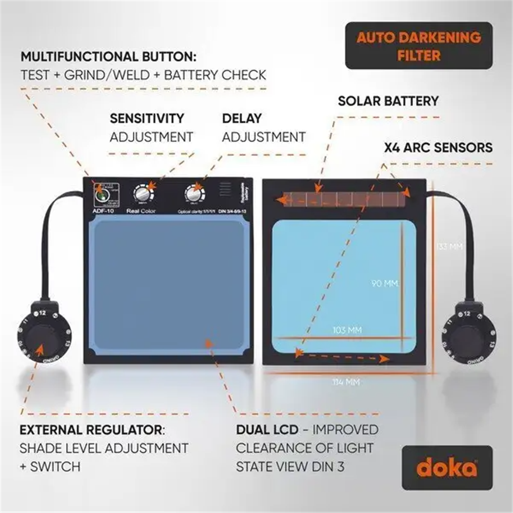 DOKA Ultima 10 black Automatska maska za zavarivanje