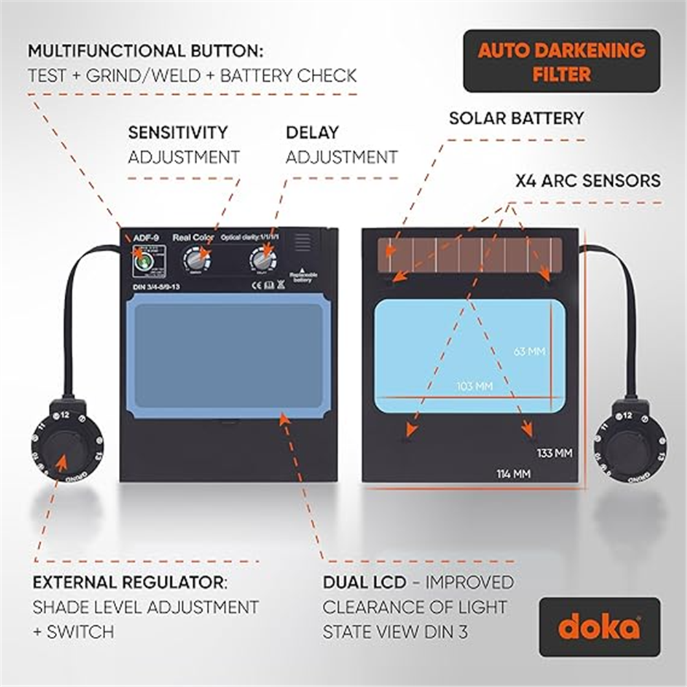 DOKA VISION 9 Automatska maska za zavarivanje