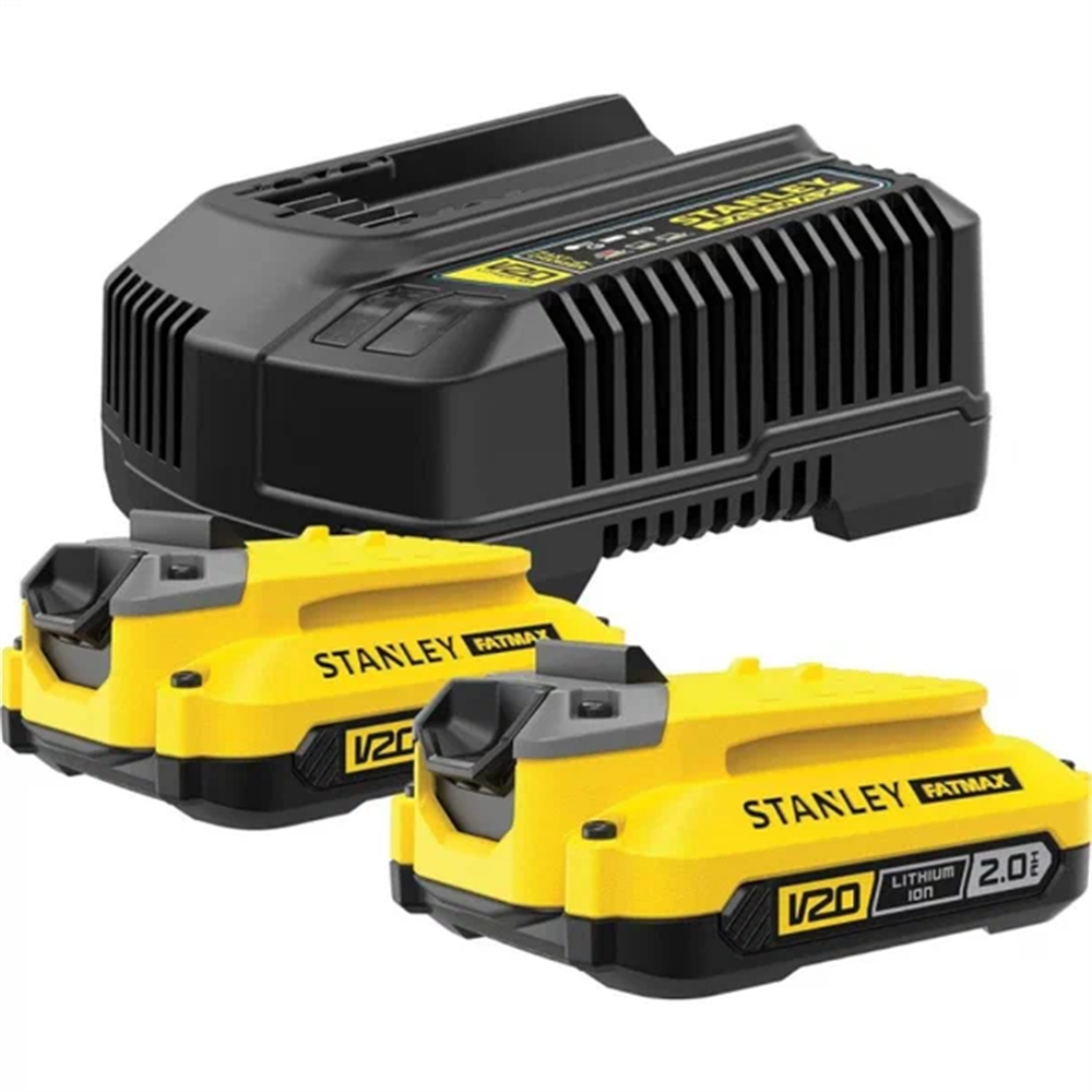 Punjač Stanley Fatmax SFMCB12D2-QW i 2 x Baterije 2 Ah SFMCB202-XJ