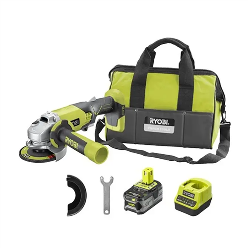 Set aku. ugaona brusilica (115mm) + punjač+ baterija 4Ah (18V ONE+™) – RYOBI R18AG-140S