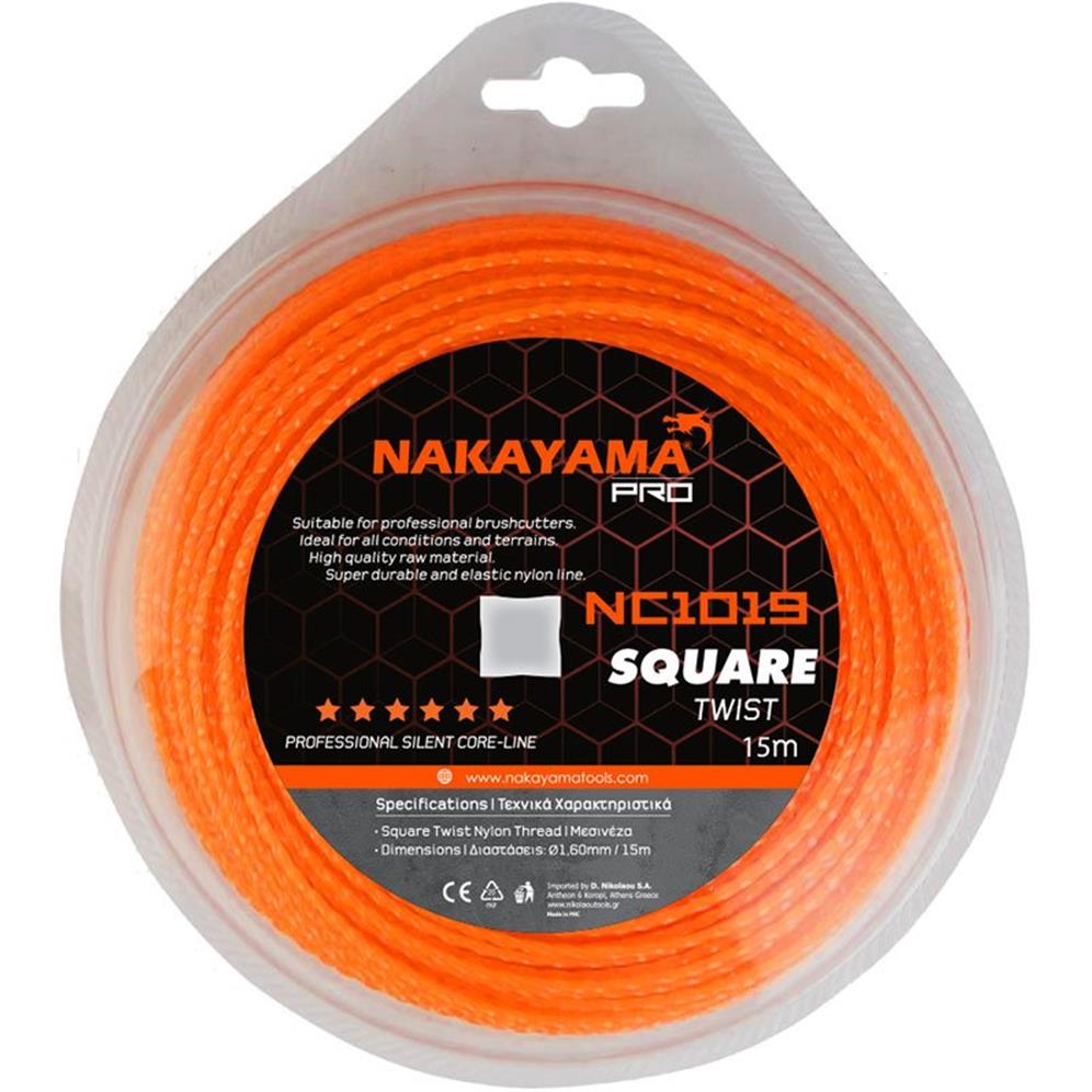 Najlonske niti za trimer SQUARE TWIST 1.6 mm - NAKAYAMA PRO