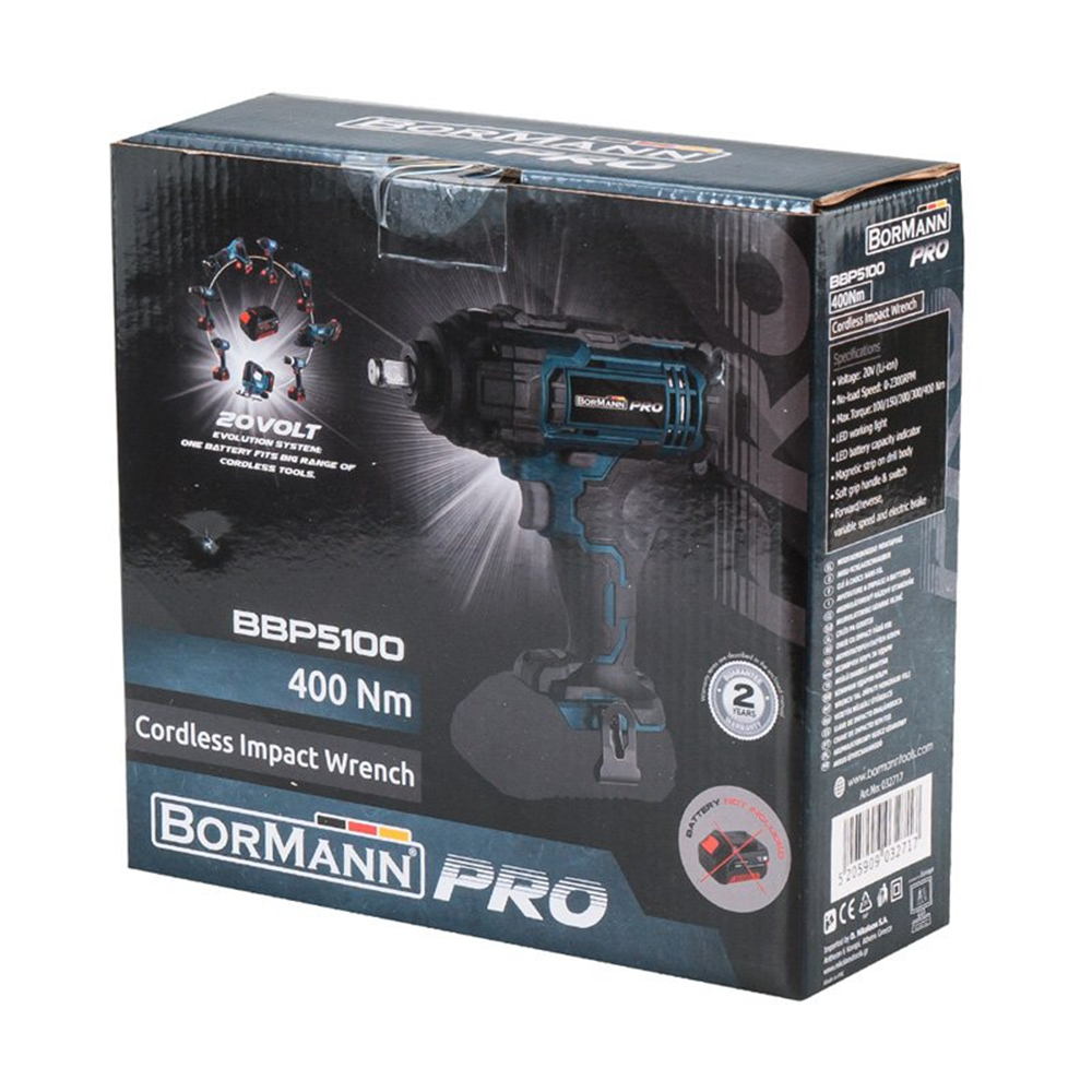 Akumulatorski udarni ključ. 20V - BORMANN PRO BBP5100