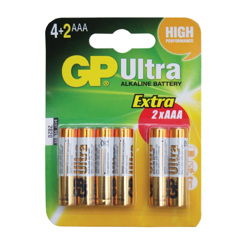 GP alkalne baterije AAA GP-LR03/4+2BP