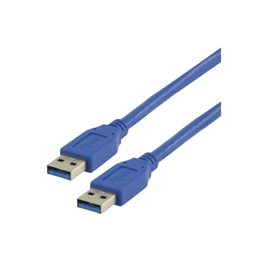 USB 3.0 kabel 2m USB3.0A/A-2/BL