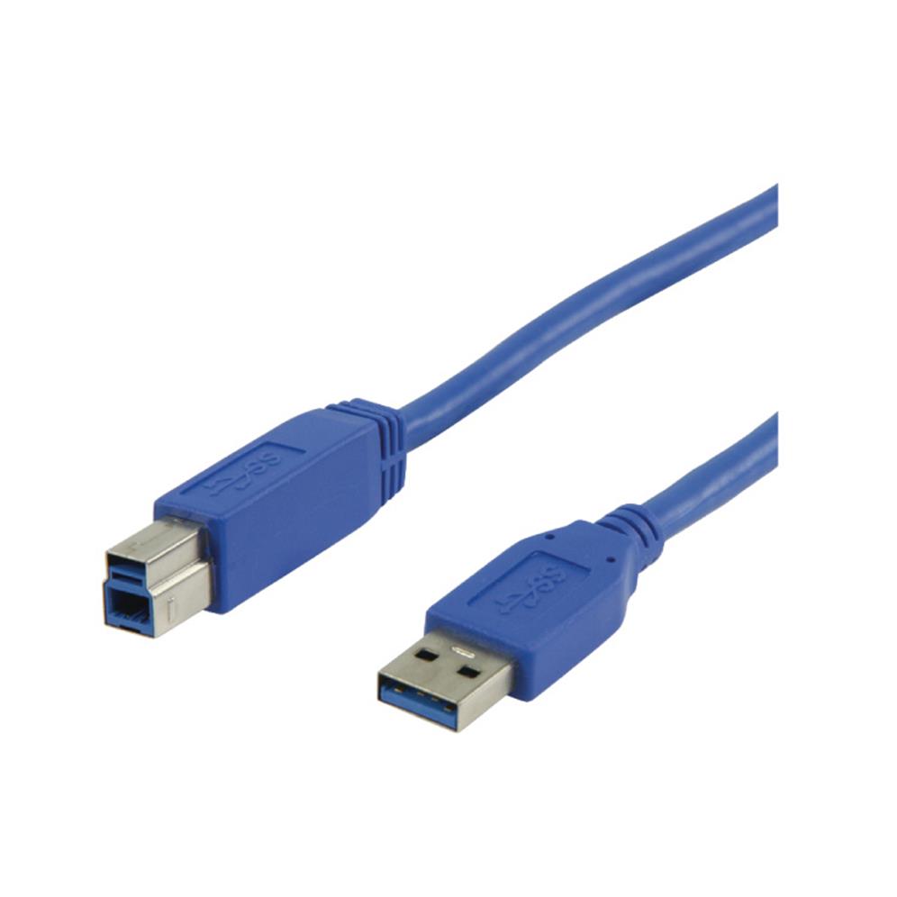 USB 3.0 kabel 2m USB3.0A/B-2/BL