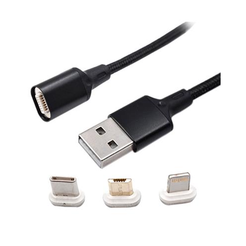 USB kabel magnetni. USB A- Micro B+USB-C+Apple.1m