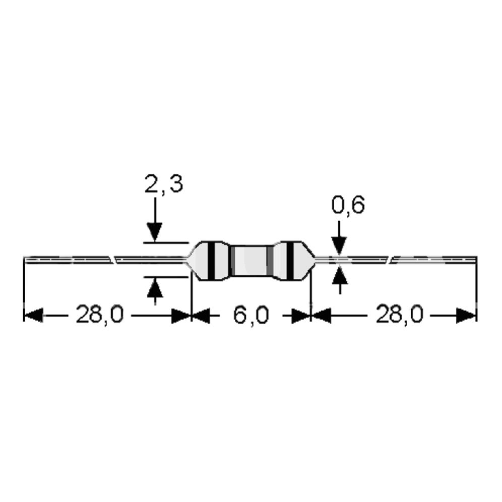 OTPORNIK UGLJENI 5% 6.8R 1/4W