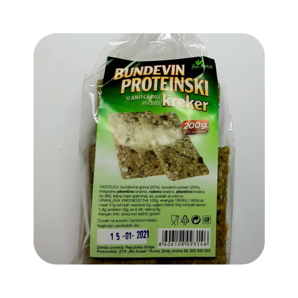 Bundevin proteinski kreker 200 gr