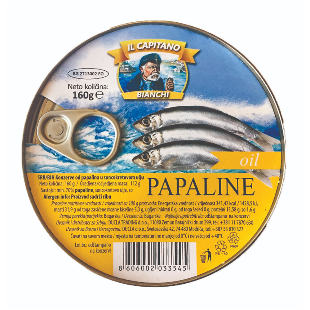 Il Capitano papaline u ulju 160 gr