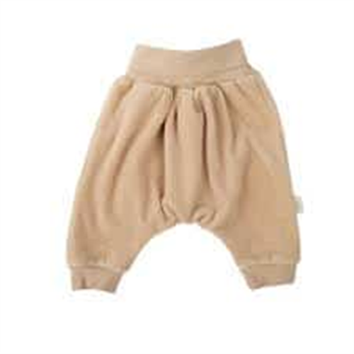 Pantalone za bebe od organskog pamučnog velura braon boje