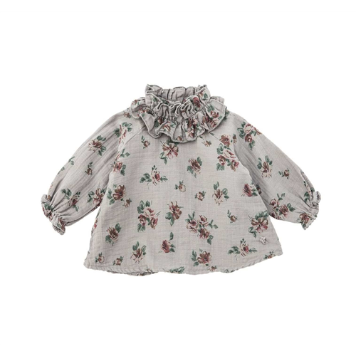 Siva bluzica sa cvetićima za bebe