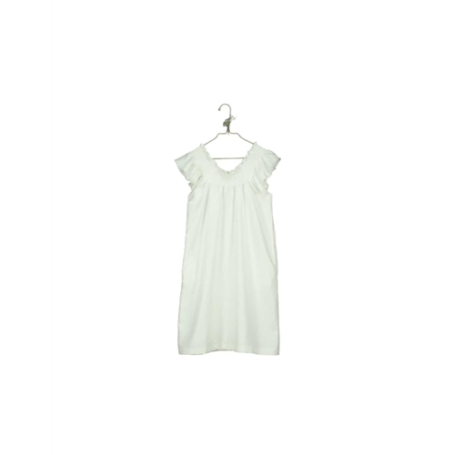 Romantična duga haljina od organskog pamuka bele boje idealna za tople dane
