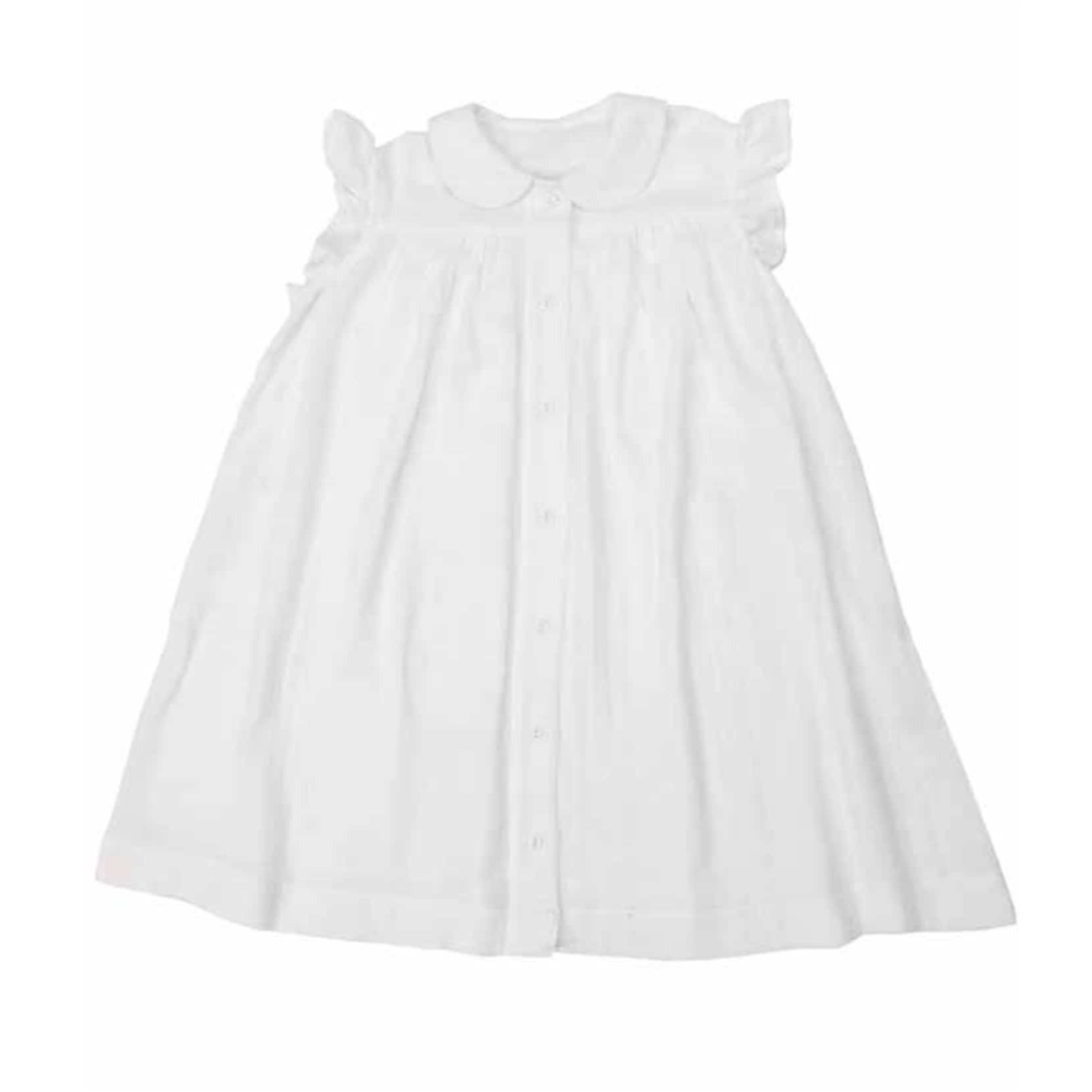 Letnja haljinica romantična i lagana idealna za leto od pamučnog muslina bele boje
