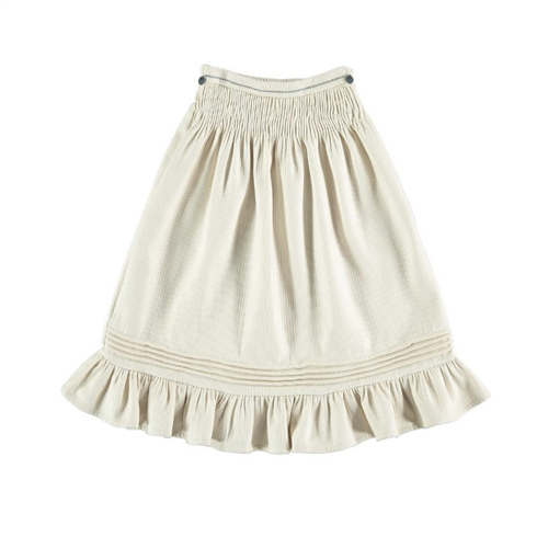 Bela suknja od punijeg organskog pamuka idealna za jesen i zimu