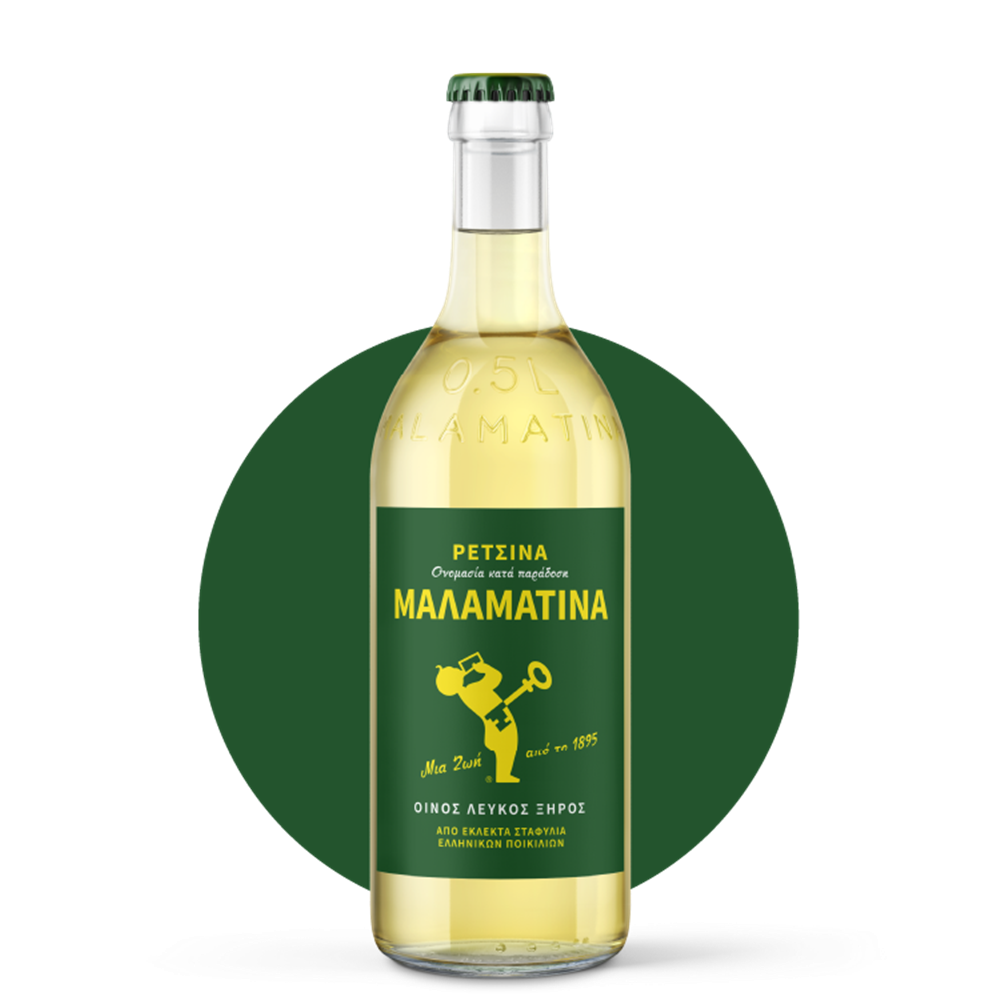 Retsina belo vino Malamatina 0,5l