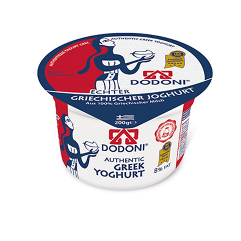 Grčki jogurt od kravljeg mleka sa 8%mm Dodoni 150gr