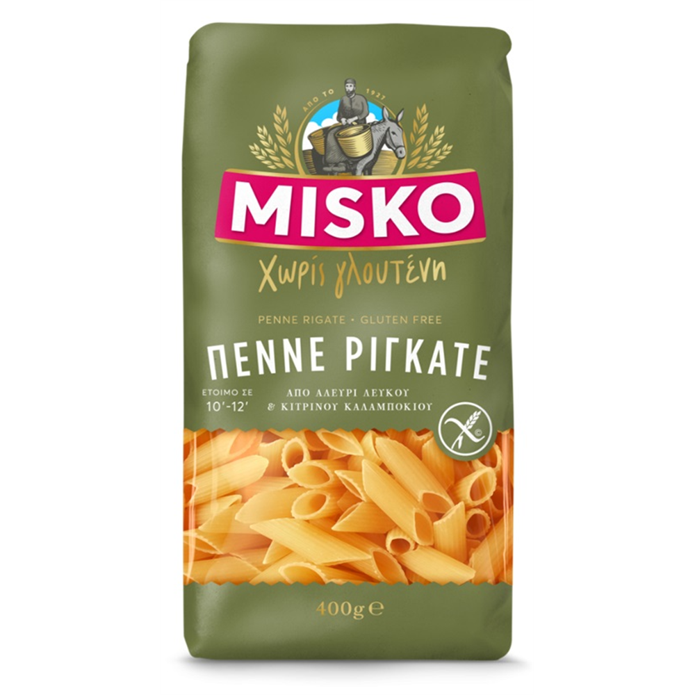 Testenina penne rigate bez glutena 400g Misko