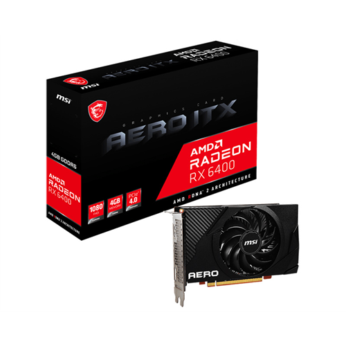 MSI AMD Radeon RX 6400 4GB 64bit RX 6400 AERO ITX 4G